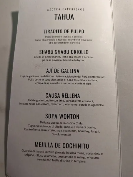 menu 1 of Azotea