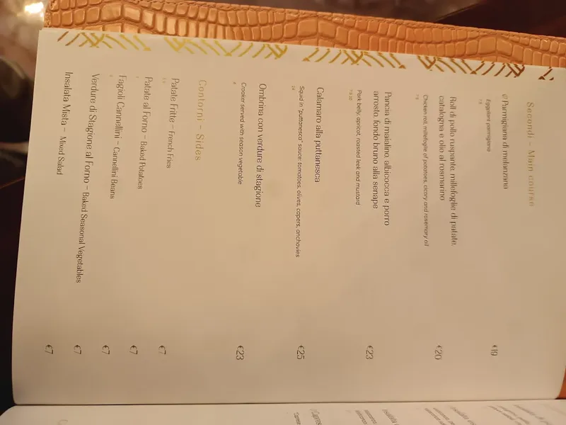 menu 1 of Rivoire Brera