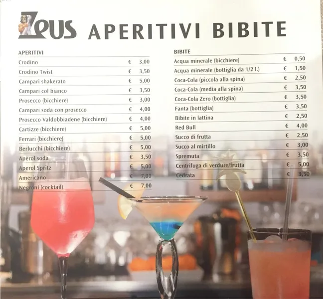 menu 0 of Zeus Bar - drink & food