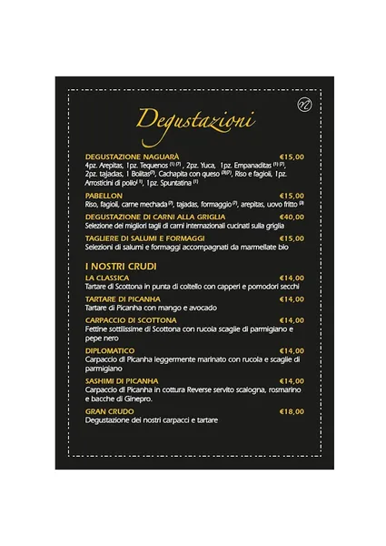 menu 0 of Ristorante Naguara Milazzo