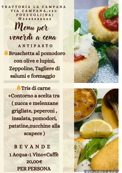 menu 0 of Trattoria La Campana