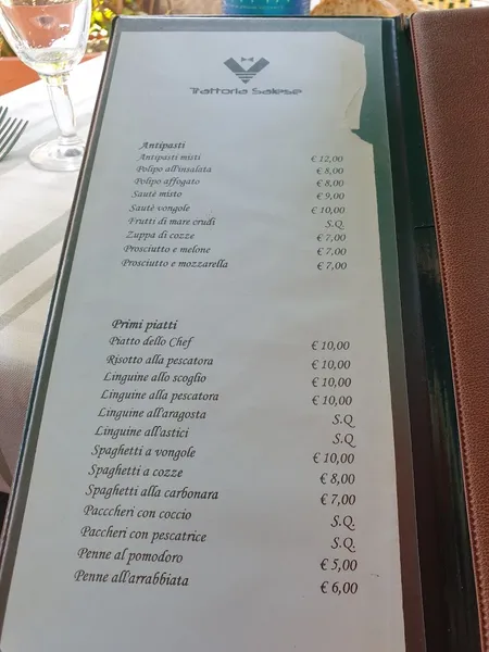 menu 1 of Trattoria Salese