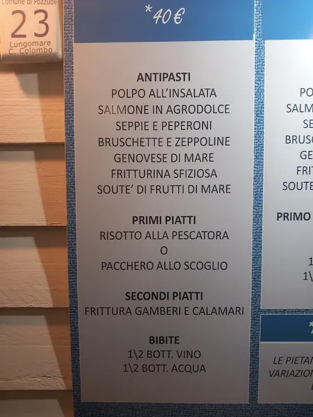 menu 1 of Ristorante La Scalinatella