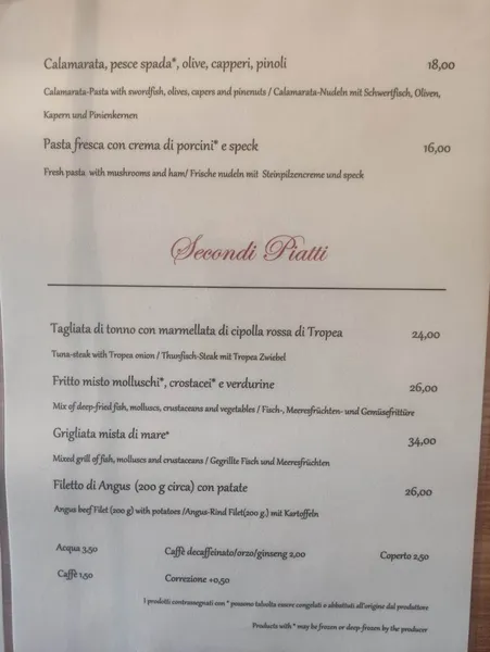 menu 1 of Osteria de l’Anzolim