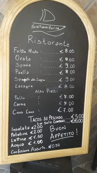 menu 2 of Pescheria Sultano Marina