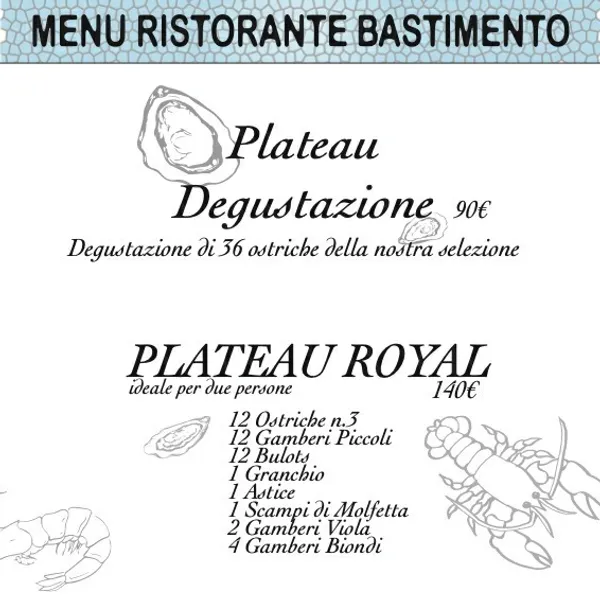 menu 1 of Ristorante Bastimento