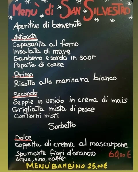 menu 1 of Ristorante Lago al Boschetto Carpfishing