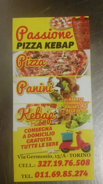 menu 1 of PassionePizzaKebap