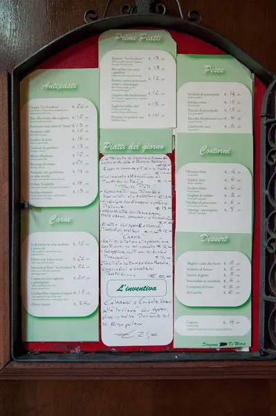 menu 1 of Lo Scudiero