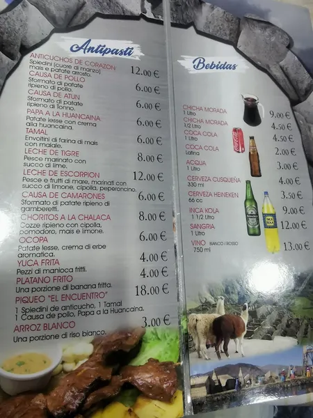 menu 0 of Ristorante El Encuentro