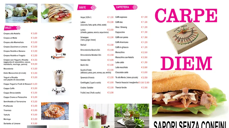 menu 2 of Carpe diem