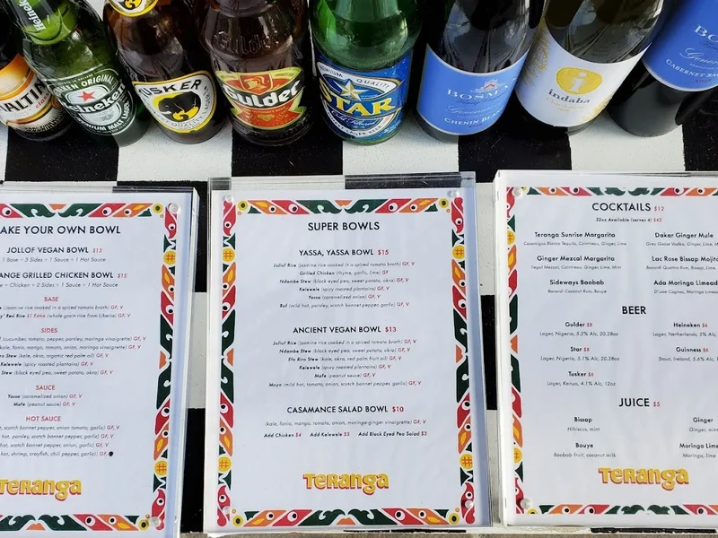menu 1 of Teranga