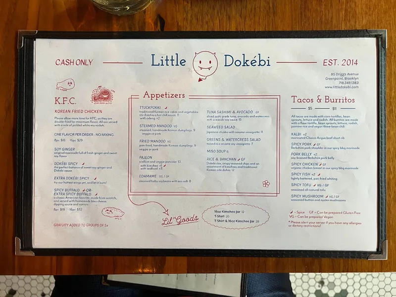 menu 0 of Little Dokebi