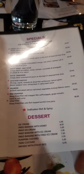 menu 0 of Peak Thai