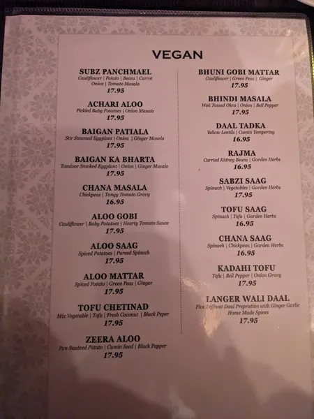 menu 2 of Patiala