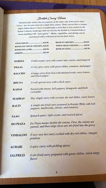 menu 1 of Dhaba