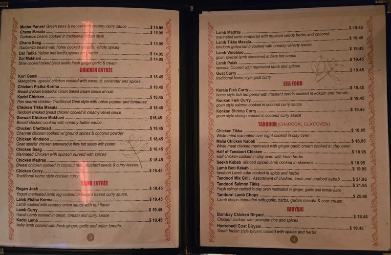 menu 2 of Bombay Grill House