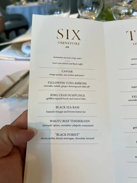 menu 1 of Jean-Georges