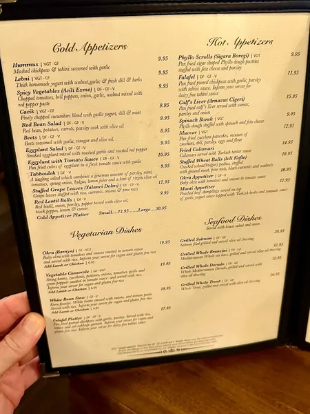 menu 0 of ABA Turkish Restaurant