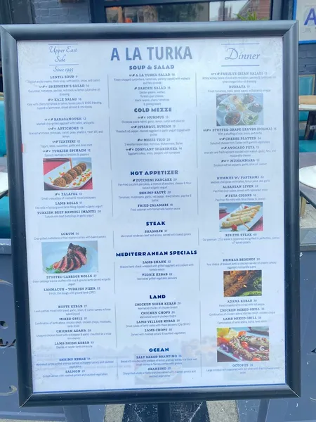 menu 0 of A la Turka