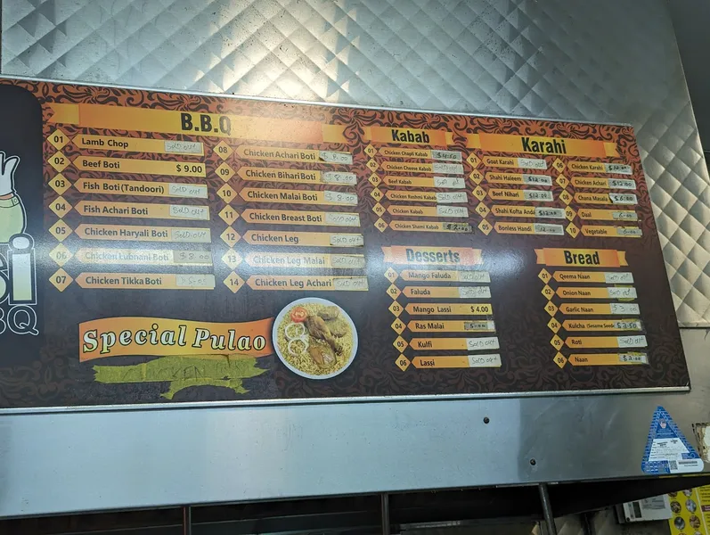 menu 0 of DESI BBQ Halal