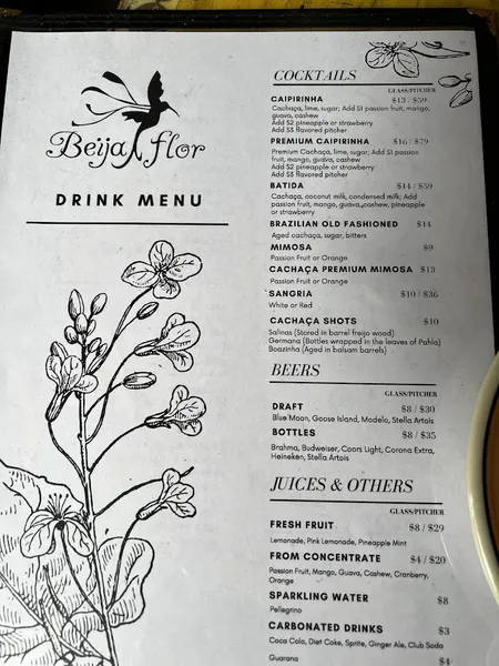 menu 2 of Beija Flor