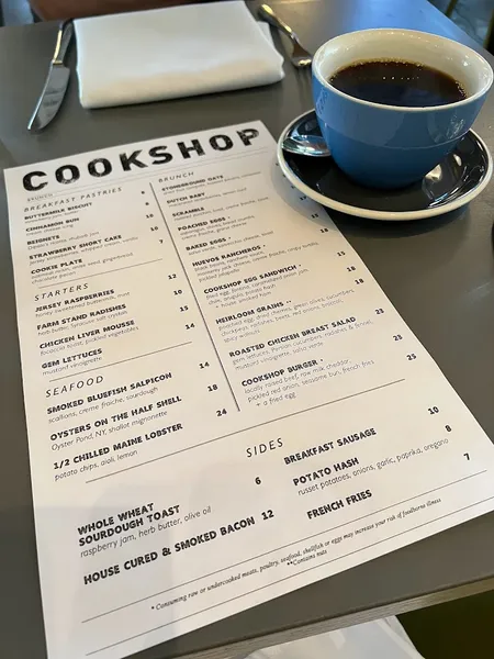 menu 2 of Cookshop