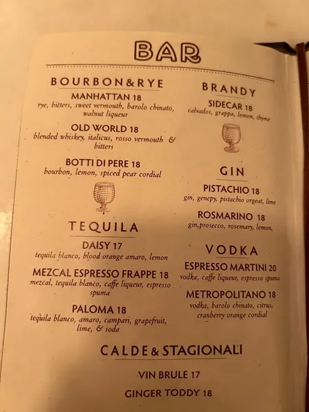 menu 2 of Bar Pisellino