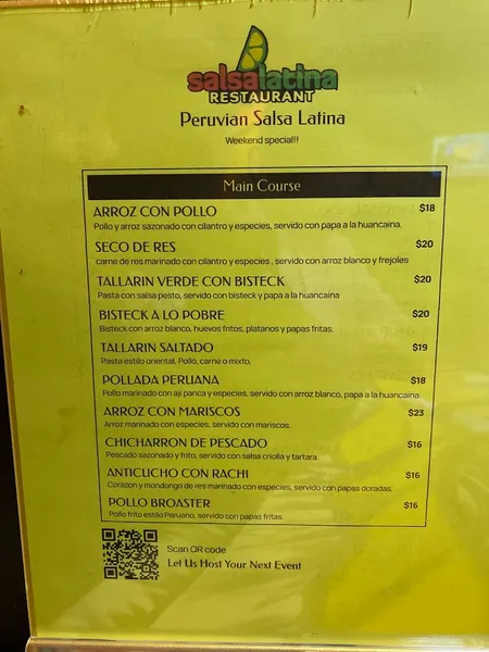 menu 1 of Salsa Latina