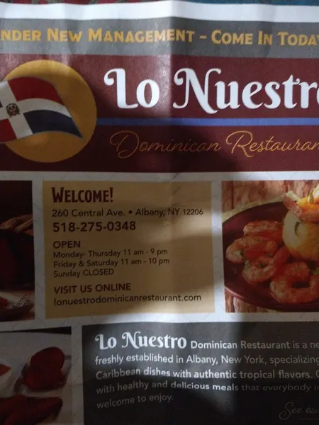 menu 2 of Lo Nuestro Dominican Restaurant