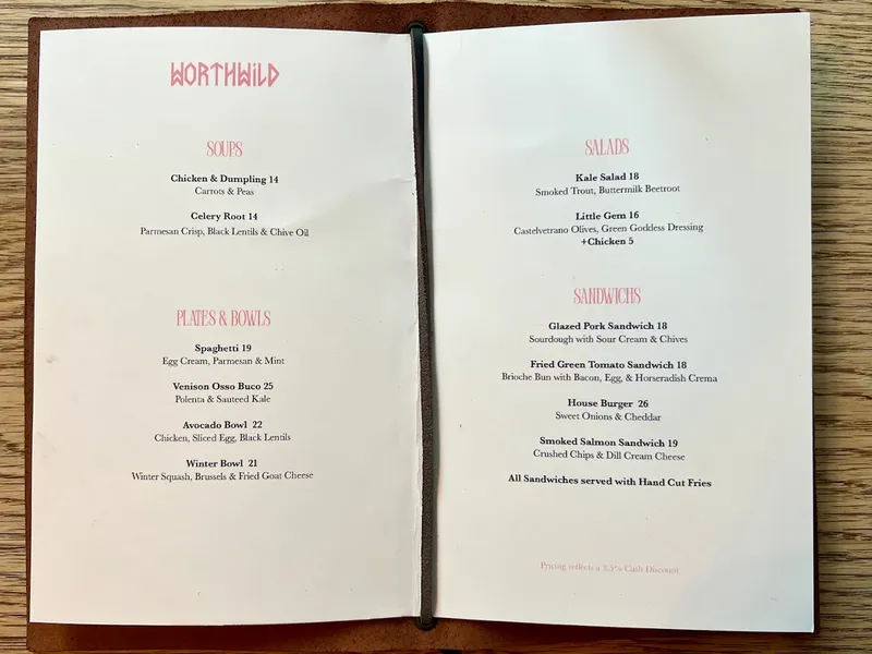 menu 0 of Worthwild