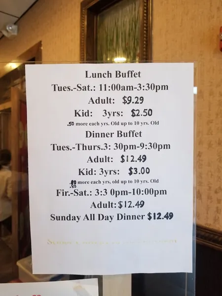 menu 1 of Spring Buffet