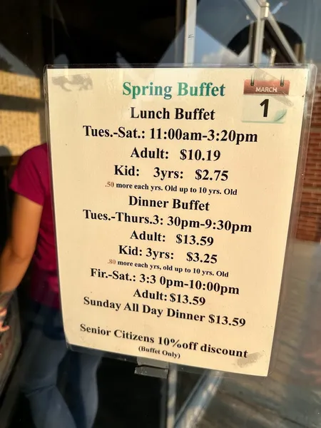 menu 2 of Spring Buffet