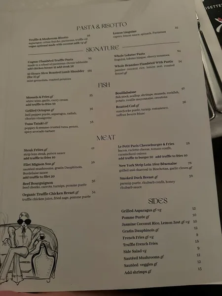 menu 1 of Le Petit Paris