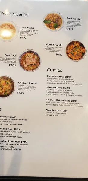 menu 2 of Kebabish