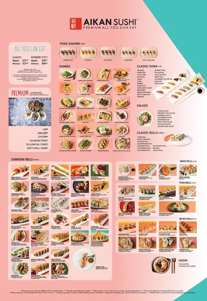 menu 0 of Aikan Sushi