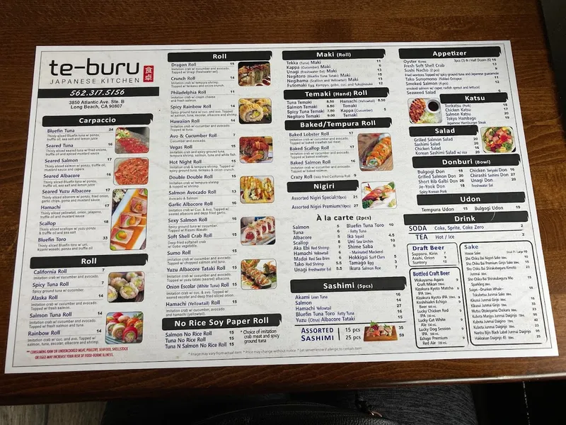 menu 2 of Te-buru