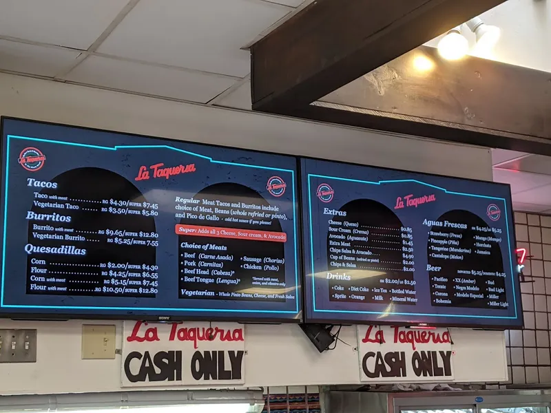 menu 0 of La Taqueria