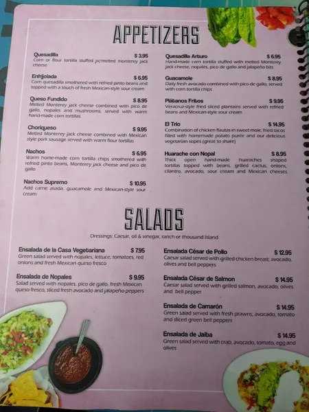 menu 2 of SanJalisco Mexican Restaurant