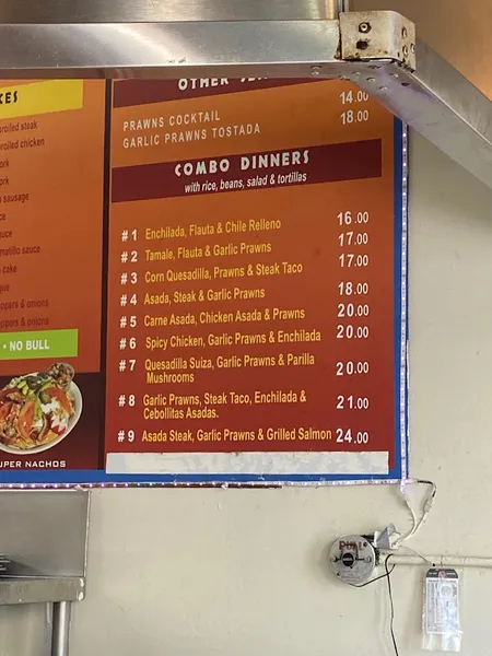 menu 1 of Pancho Villa Taqueria