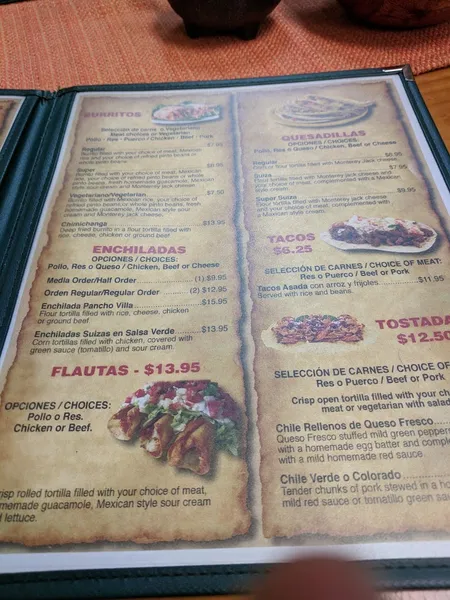 menu 1 of La Quinta