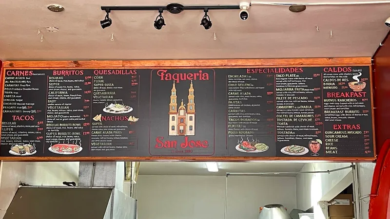 menu 1 of Taqueria San Jose