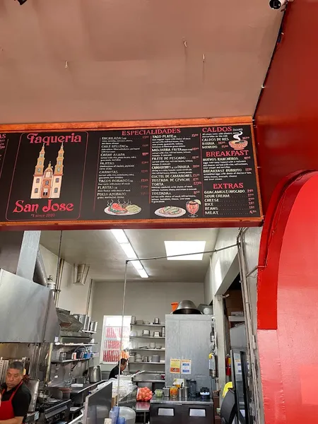 menu 2 of Taqueria San Jose