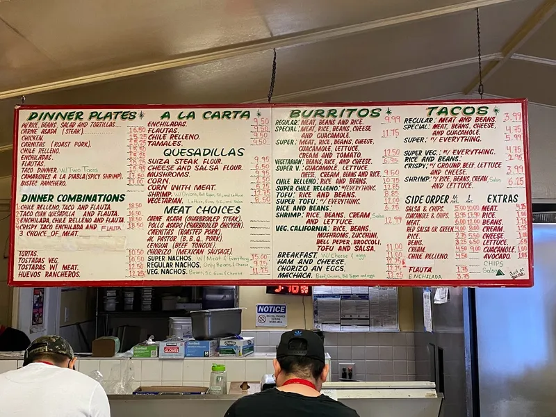 menu 2 of Taqueria El Buen Sabor