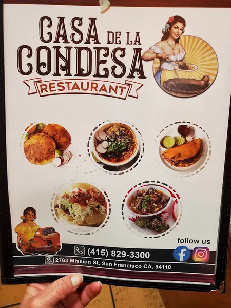 menu 2 of Casa de la Condesa Restaurant