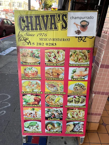 menu 0 of Chava's