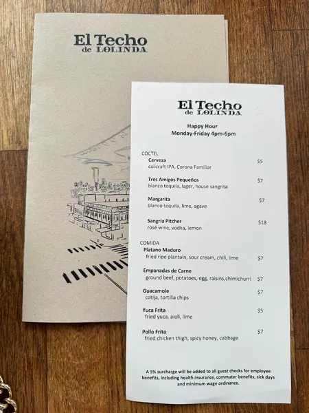 menu 1 of El Techo