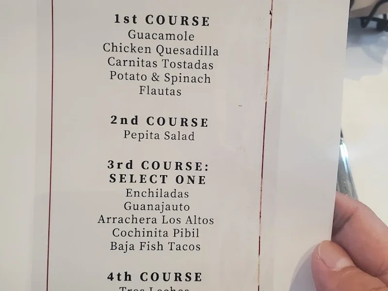 menu 0 of Zócalo Restaurant