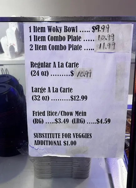 menu 1 of Wok-N-Roll