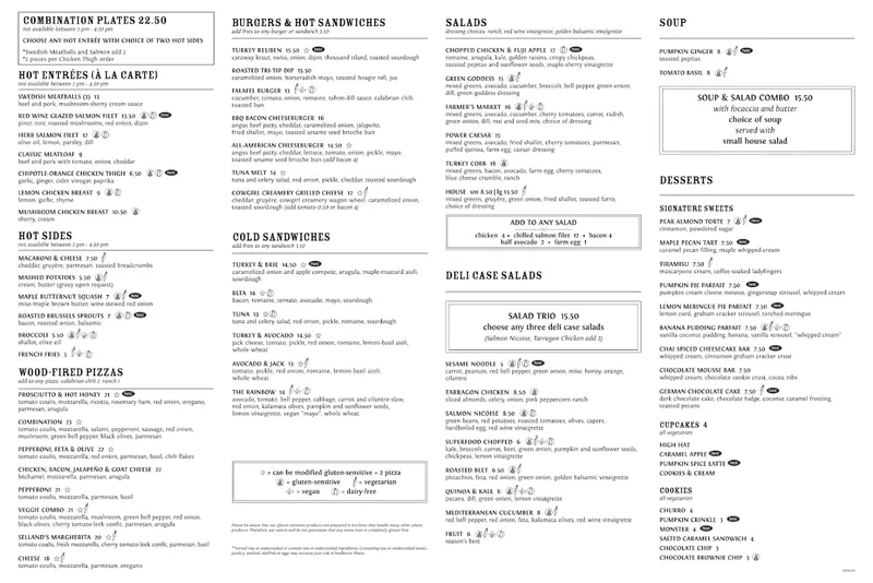 menu 0 of Selland's Market-Cafe East Sacramento